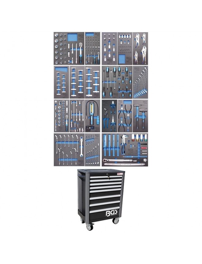 Servante d'atelier BGS Profi Exclusive 8 tiroirs - 259 outils