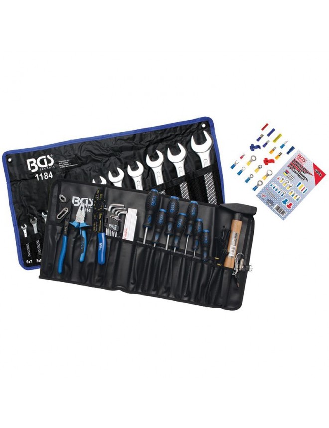 Assortiment d'outils BGS dans une sacoche à rouler (270 pièces).