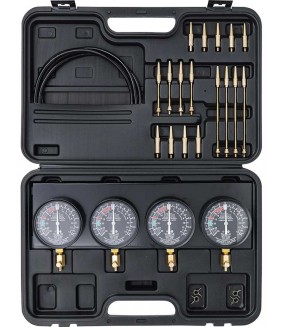 Kit testeur de synchronisation de carburateur BGS DIY  avec 4 chronos de synchronisation - 26 pièces