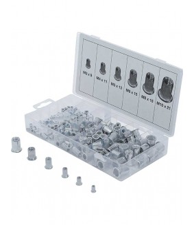 Assortiment d'écrous rivets BGS aluminium - 150 pièces