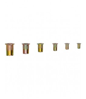 Assortiment d'écrous rivets BGS en acier galvanisé - 150 pièces