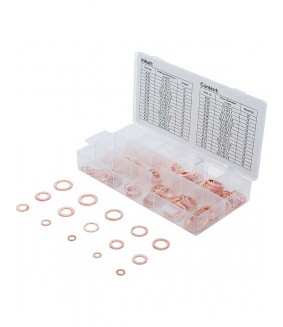 Assortiment de joints d'étanchéité en cuivre BGS - 150 pièces