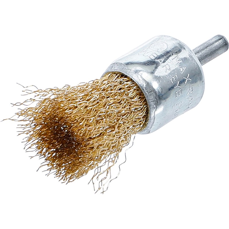 Brosse en fil d'acier laitonnée