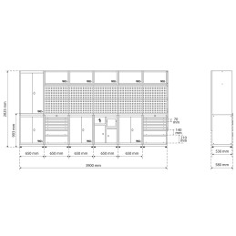 Mobilier d'atelier garage - 6 modules