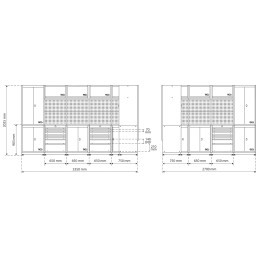 Mobilier d'atelier garage - 8 modules 2