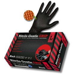 Gants Nitrile gentle grip noir pour mécanicien taille L