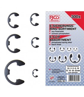 Assortiment de circlips BGS 1,5-22 mm 300 pièces